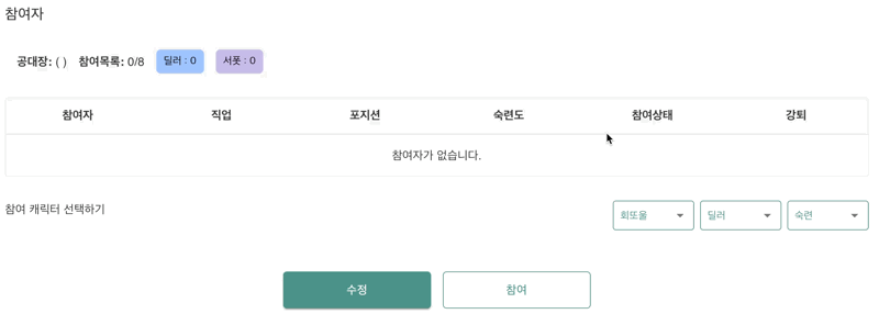 캐릭터 참여